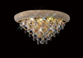 Alexandra Gold Crystal Wall Lights Diyas Wall Washers